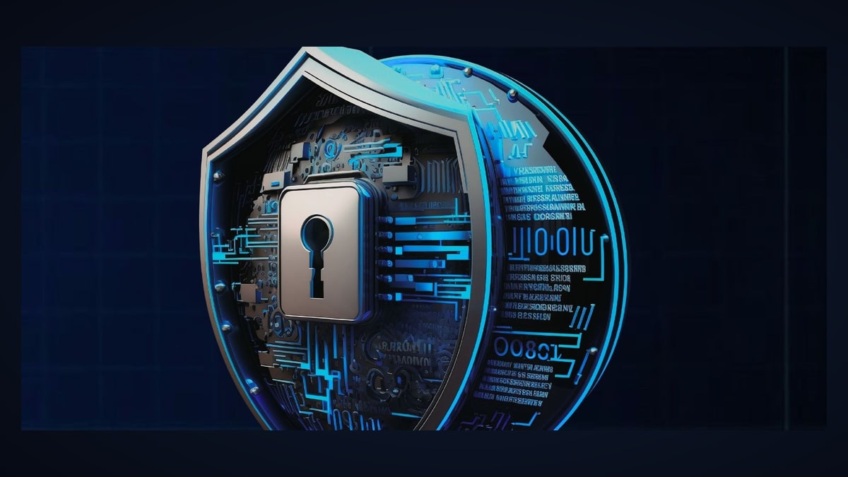 Xhavic Smart Wallets — shield with circuit patterns representing wallet security and recovery features